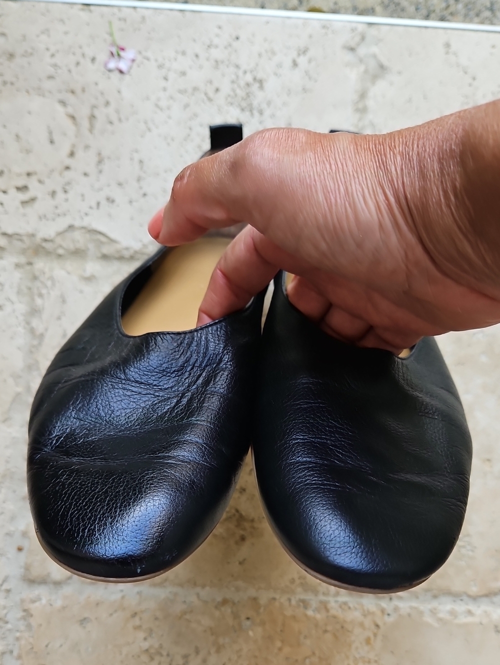 Everlane The Day Glove Classic Calf Leather Black Women's Ballet Flats Size 10 - Picture 3 of 6